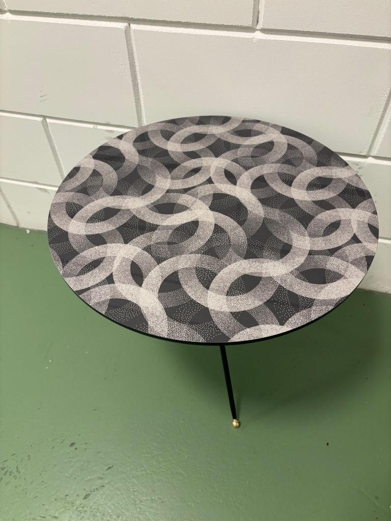 Salontafel-Bijzettafel, Huis en Inrichting, Tafels | Bijzettafels, Minder dan 55 cm, Metaal of Aluminium, Zo goed als nieuw, Rechthoekig