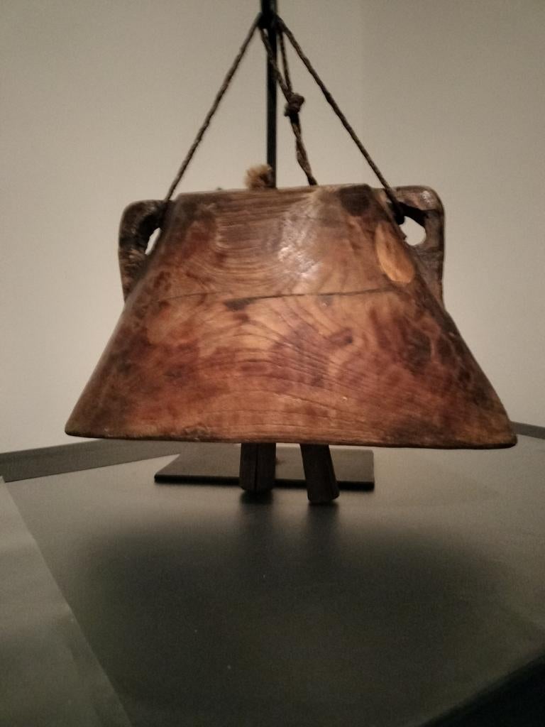 Ouderwetse houten koeibel - 40x33 cm, Ophalen