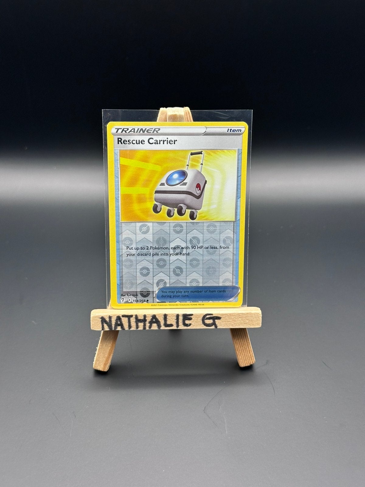 Rescue Carrier reverse 154/203 Pokemon Evolving Skies, Ophalen of Verzenden, Nieuw, Losse kaart