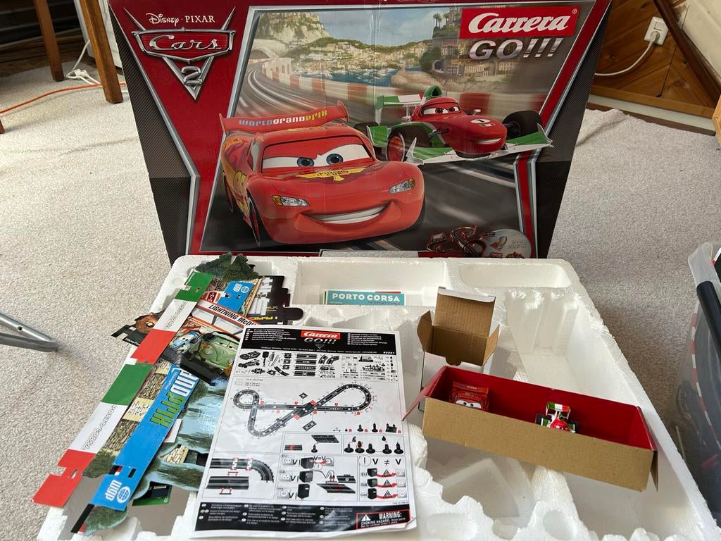 Disney Pixar Cars Carrera GO racebaan - Compleet!, Kinderen en Baby's, Speelgoed | Racebanen, Ophalen, Carrera, Met looping, Elektrisch