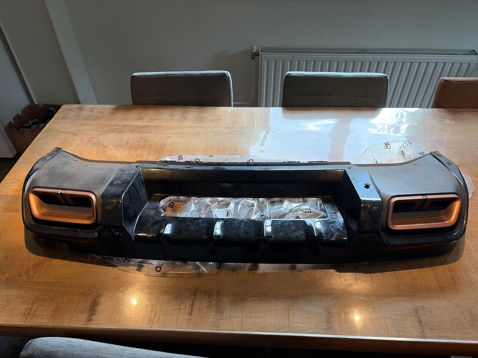 Diffuser achterstaat., Ophalen, Nieuw, Voor, Bumper