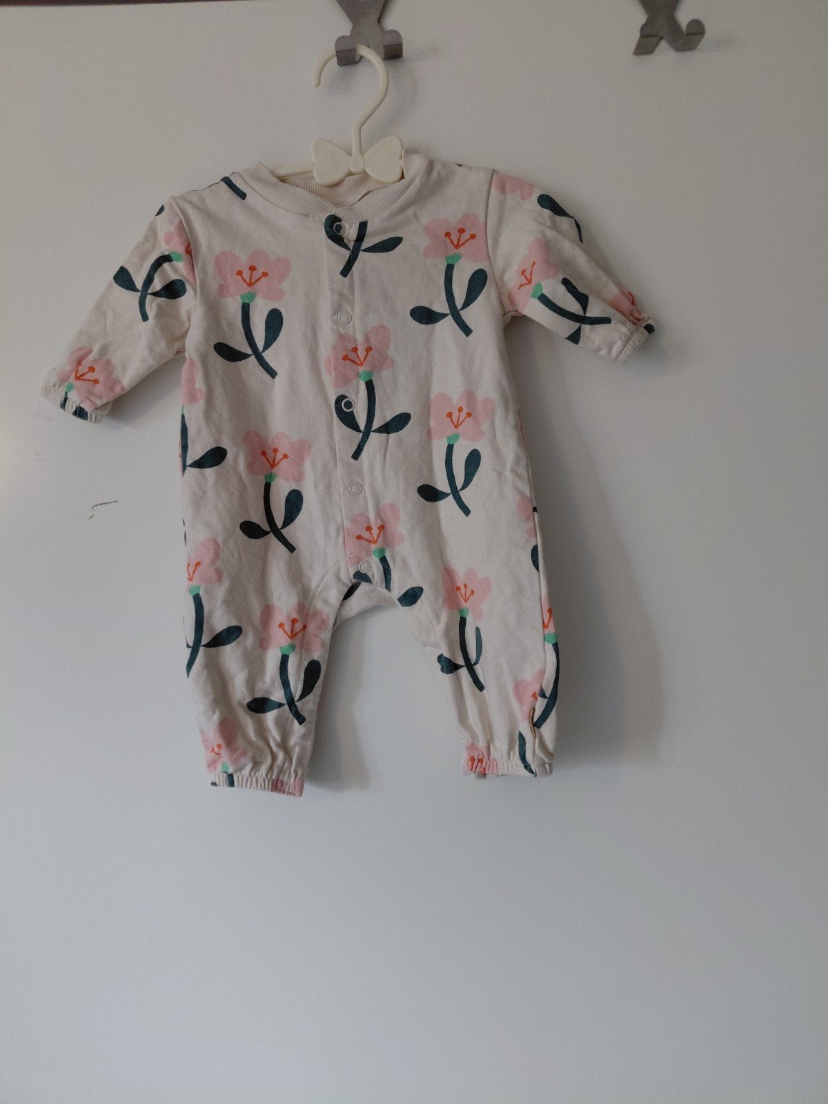 Hema Romper met bloemenprint - Maat 62, Nacht- of Onderkleding, Meisje, Ophalen of Verzenden, Zo goed als nieuw