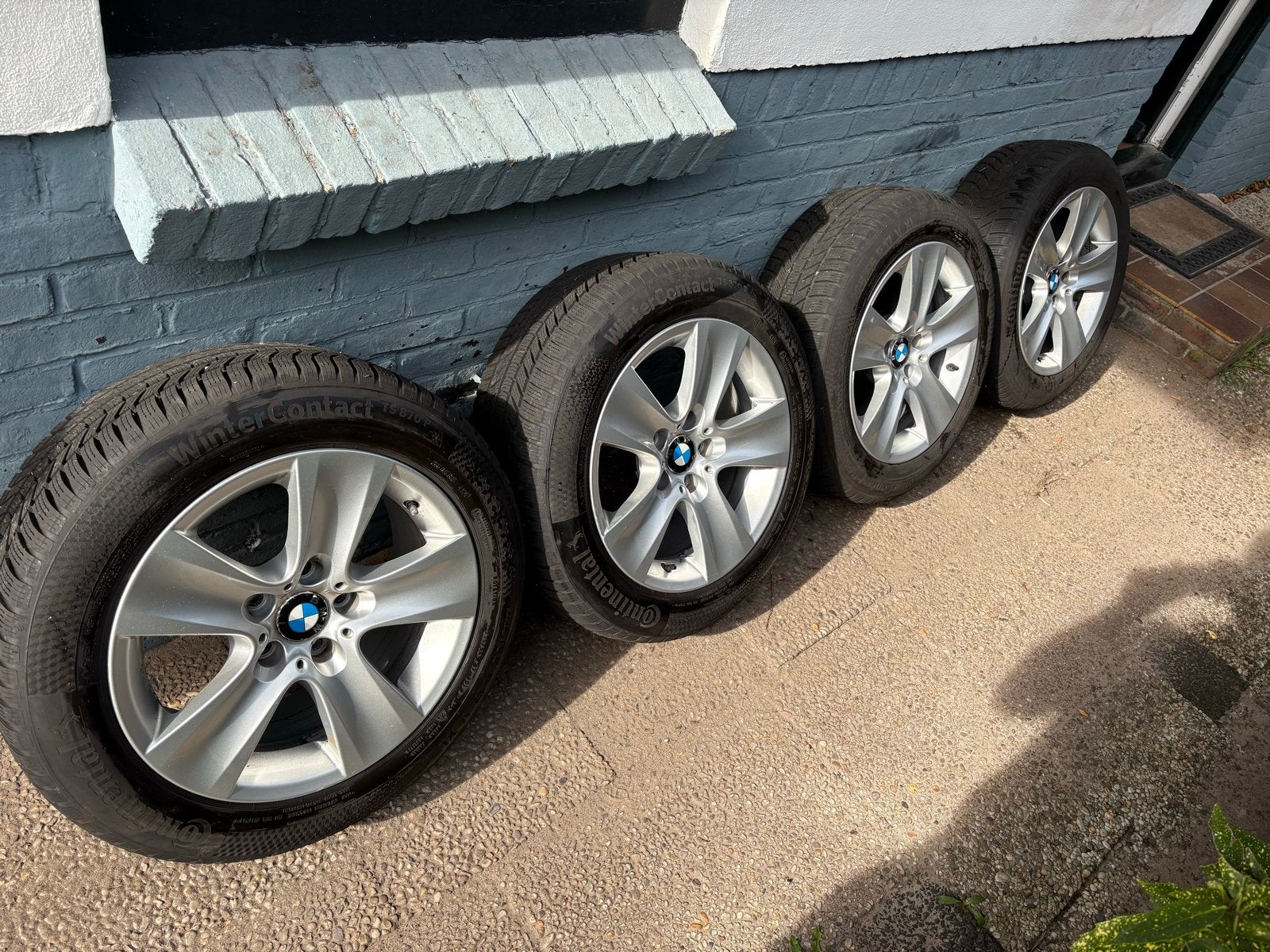Originele BMW Styling 327 17” winterset Continental, Gebruikt, Banden en Velgen, 17 inch, Personenwagen