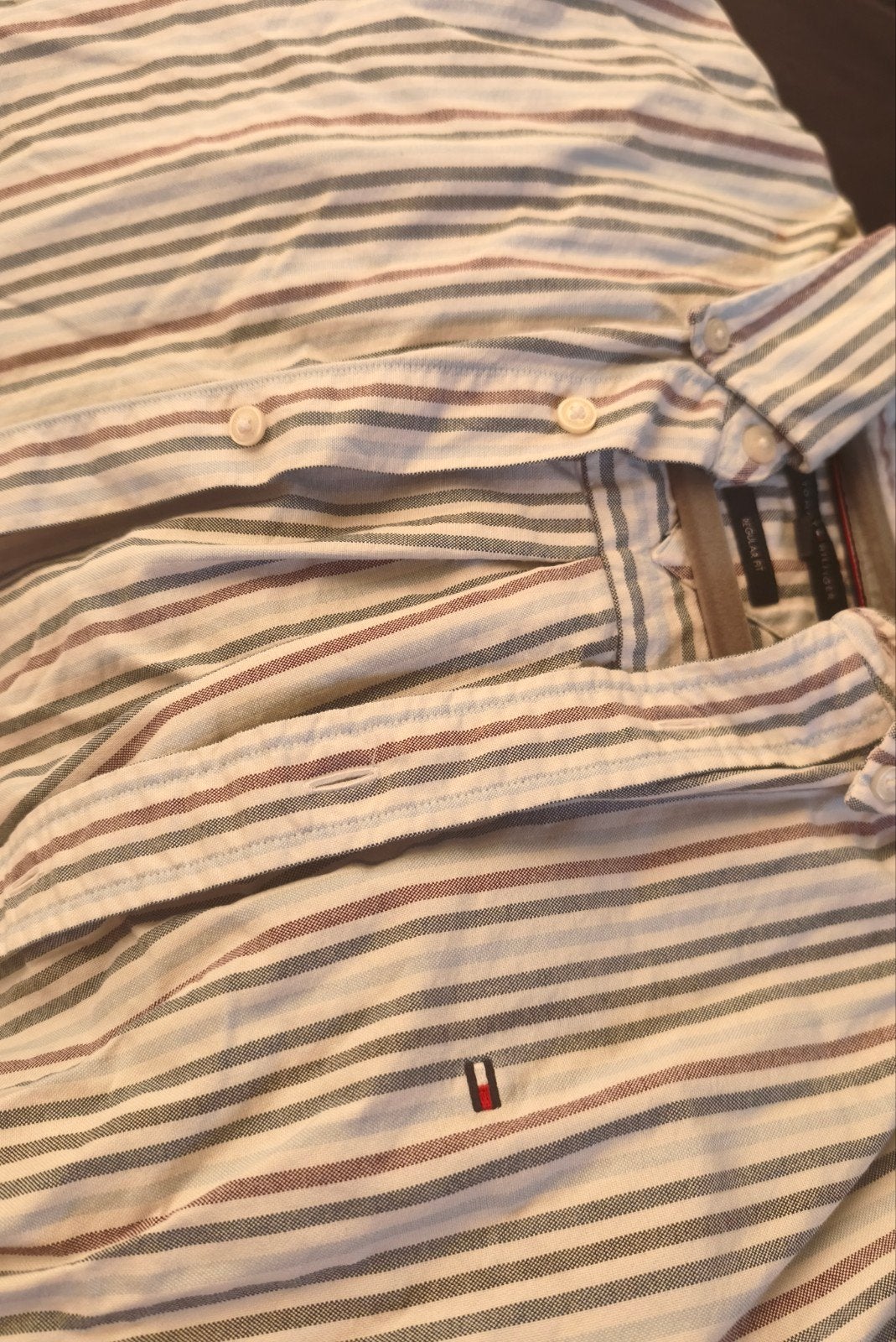 Tommy Hilfiger overhemd, maat L - Zo goed als nieuw, Kleding | Heren, Ophalen, Meerkleurig, Tommy Hilfiger, Zo goed als nieuw