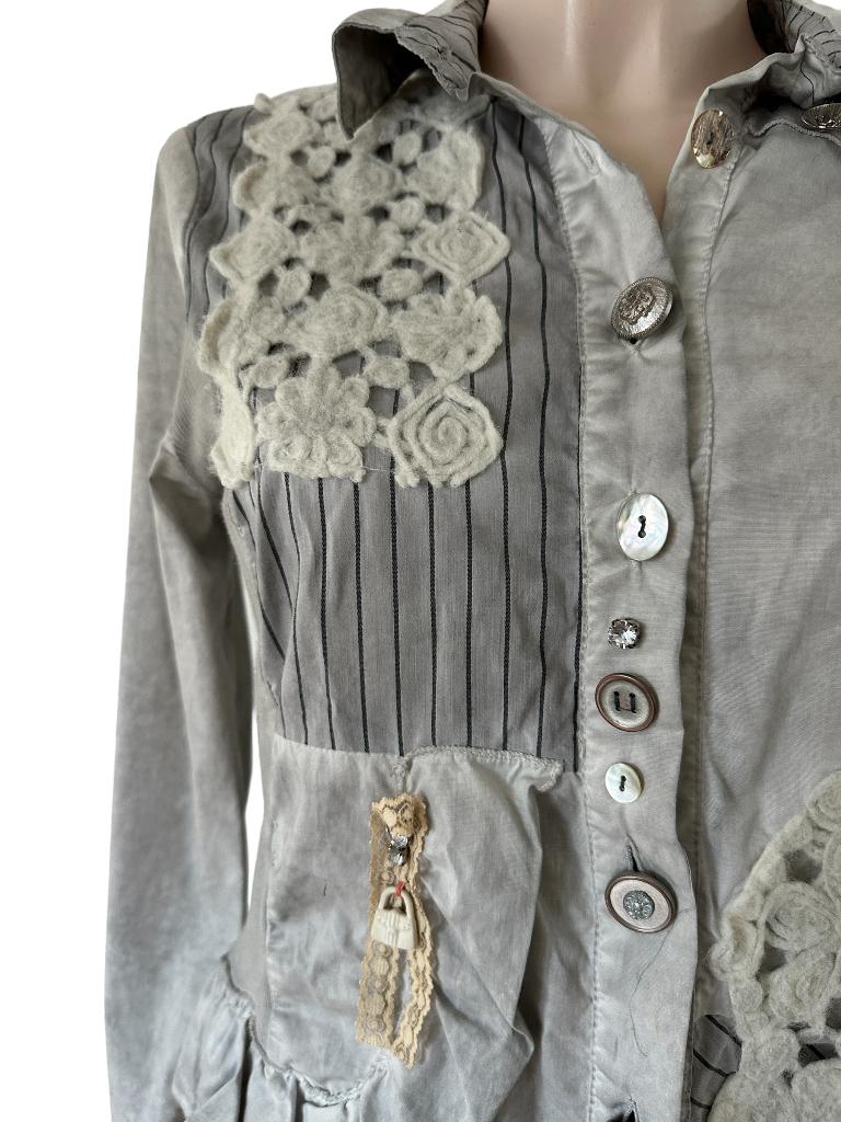 Elisa Cavaletti blouse M, Maat 38/40 (M), Verzenden, Zo goed als nieuw, Grijs
