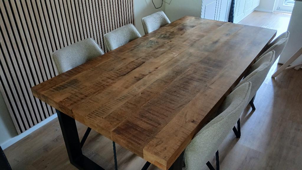 Eettafel, Huis en Inrichting, Ophalen, Gebruikt, 100 tot 150 cm, 200 cm of meer