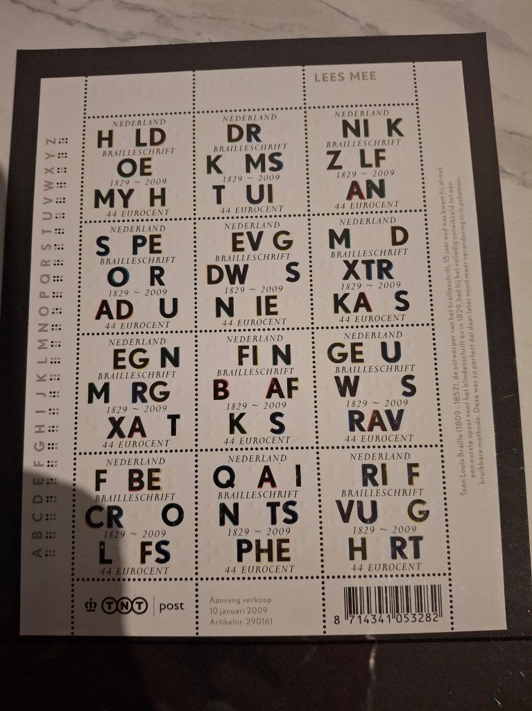 Brailleschrift Nederland, Ophalen of Verzenden, Postfris
