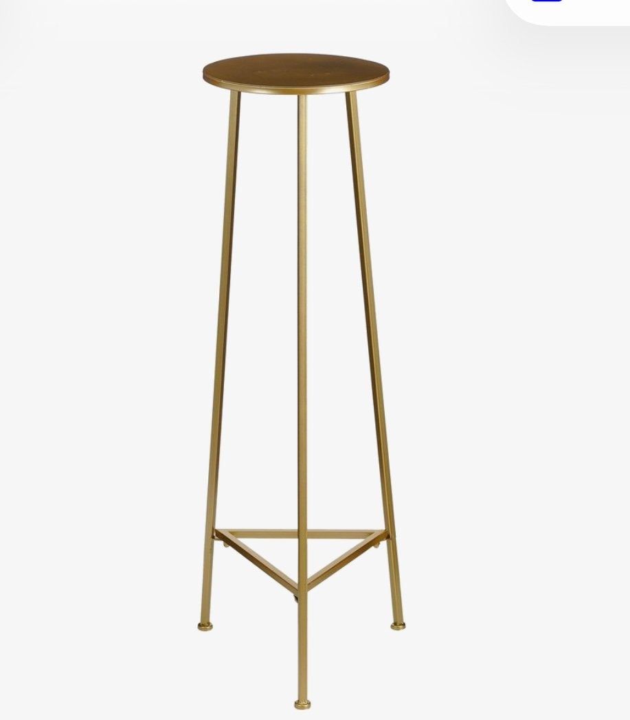 Planten tafel, Ophalen, Minder dan 55 cm, Metaal of Aluminium, Rond