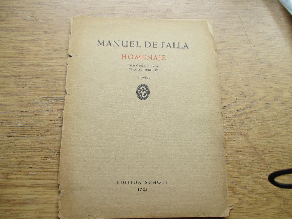 MANUEL DE FALLA - HOMENAJE - PIANO, Gebruikt, Klassiek, Ophalen of Verzenden, Artiest of Componist