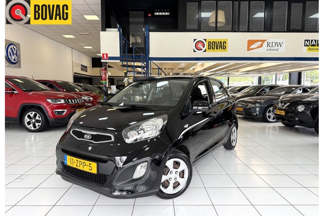 Kia Picanto 1.0 CVVT Comfort Bovag Garantie Airco (bj 2013), Keurmerk '100% Onderhouden', Euro 5, Stof, Gebruikt