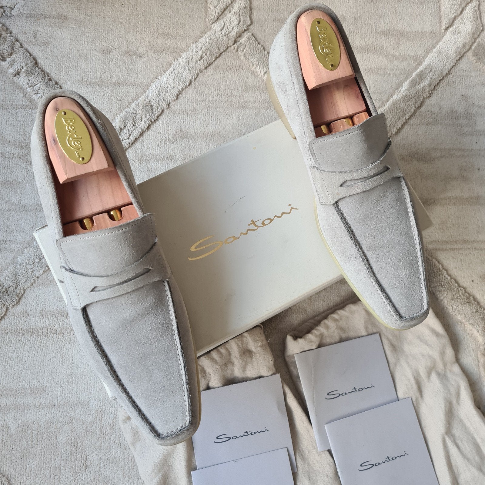 Santoni Instappers - Maat 41 - Zo goed als nieuw, Loafers, Overige kleuren, Ophalen of Verzenden, Zo goed als nieuw