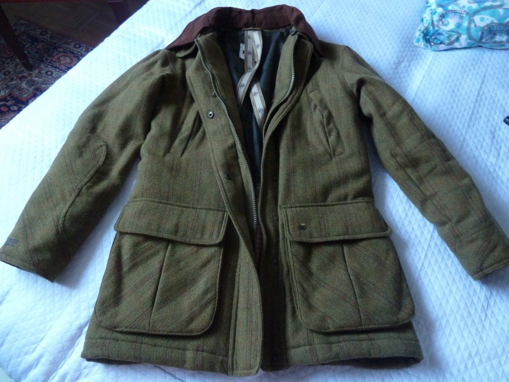 DXO Deerhunter 2-delig tweed wollen pak, jas + knicker, zgan, Kostuum of Pak, Zo goed als nieuw, DXO DEERHUNTER, Maat 36 (S)