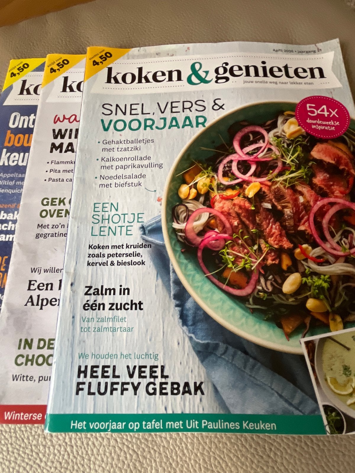 Koken & Genieten: Snel, Vers & Voorjaar (April 2020), Boeken, Nieuw, Ophalen of Verzenden, Hoofdgerechten, Overige gebieden