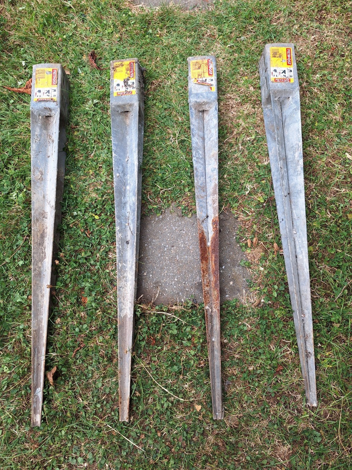 4 metpost paalpunten gegalvaniseerd, Ophalen, Overige materialen