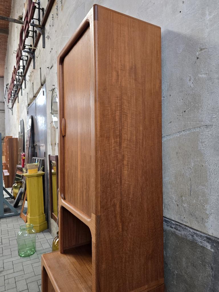 Jaren 80 Dyrlund Deens Design Dichte Wand Kast Teak Vintage, Grenenhout, 200 cm of meer, Ophalen of Verzenden, Minder dan 150 cm