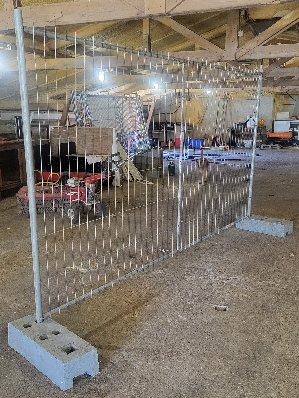 8 Bouwhekken met 7 betonvoeten - Ideaal voor afzetting, Ophalen, Gebruikt, IJzer, Overige typen