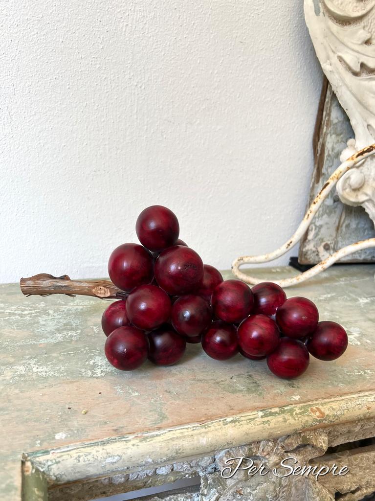 Per Sempre,  Italiaanse Diep Rode Albast Druiven 30 cm, Antiek en Kunst, Antiek | Woonaccessoires, Ophalen