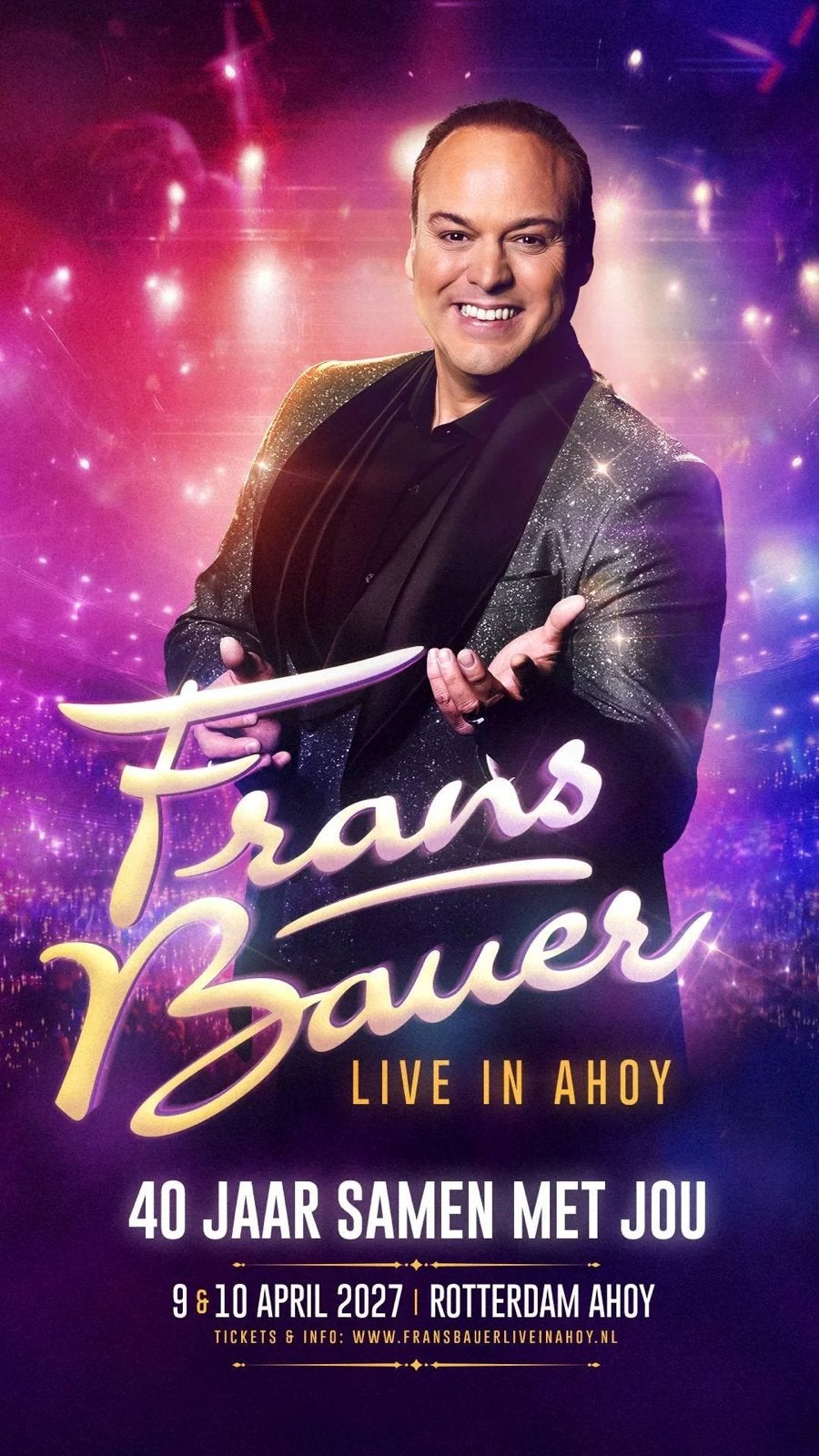 2 tickets Frans bauer 9 April 2027, Twee personen, April, Levenslied