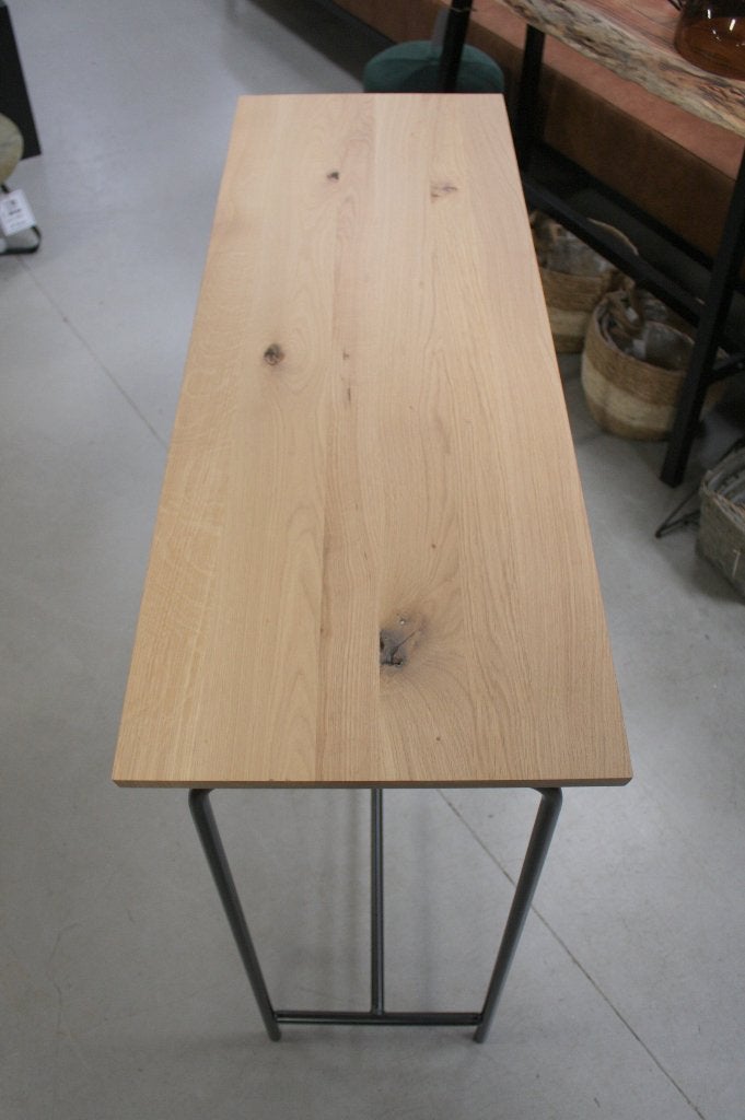 Mooie smalle bartafel JIMMY Jess Design metaal eikenhout, Huis en Inrichting, Ophalen, Nieuw