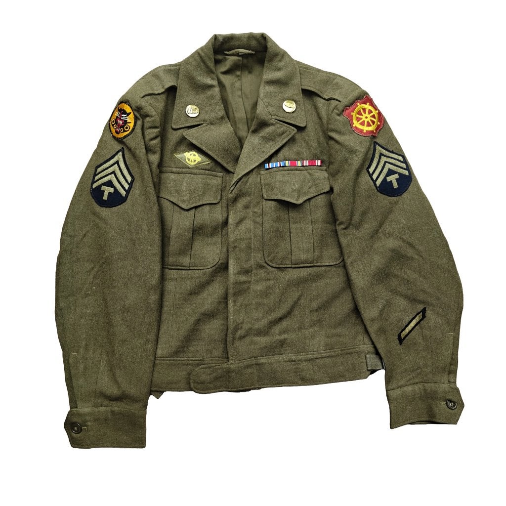 WWII US Ike Jacket Tank Destroyer Battalion, Verzamelen, Ophalen of Verzenden, Amerika, Kleding of Schoenen
