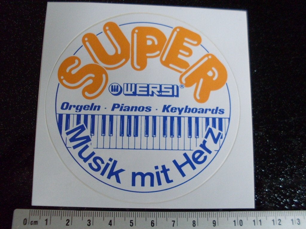 sticker super wersi orgeln pianos keyboards logo orgels, Verzenden, Zo goed als nieuw, Merk