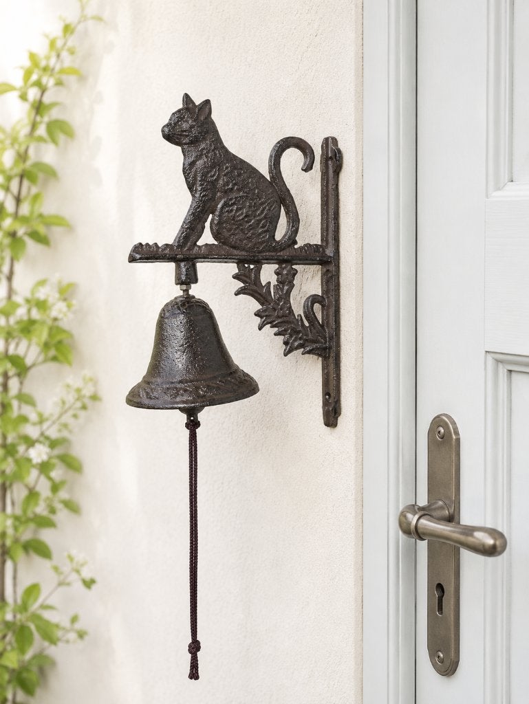 DEURBEL / POES / KAT / GIETIJZER, Nieuw, Info@huisentuindecoratiemarie.nl, Huis en tuin decoratie marie, Peize