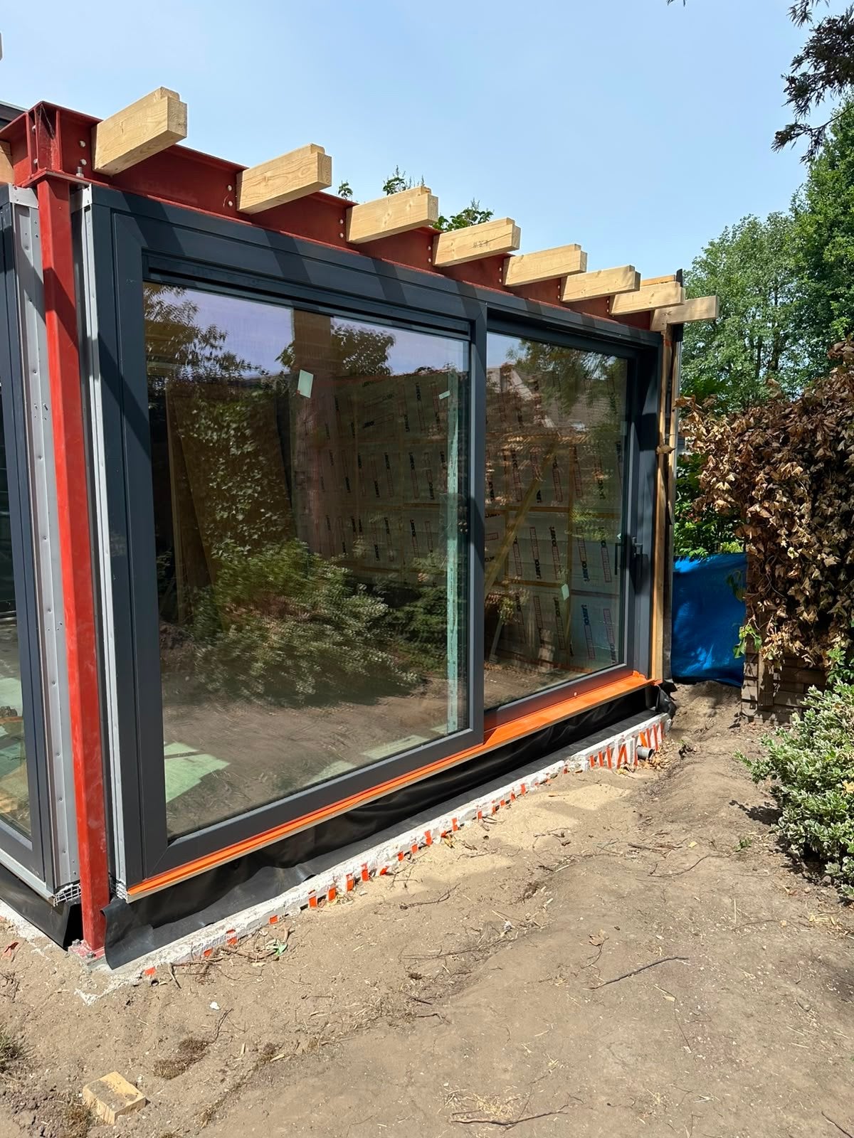 Nieuw Hefschuifpui met dubbelglas en slot, Kunststof, 225 cm of meer, Nieuw, Ophalen of Verzenden