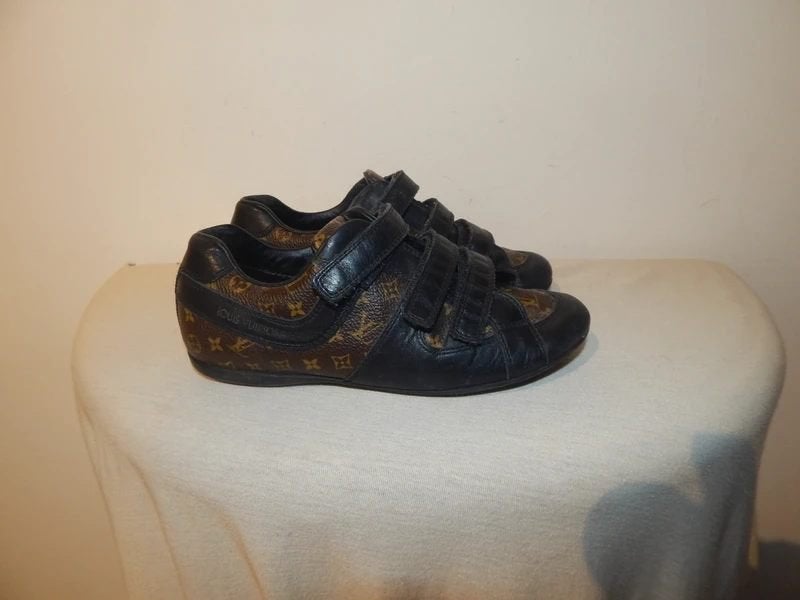 Louis Vuitton leren schoenen monogram print klitteband 30, Gebruikt, Verzenden, Louis Vuitton, Jongen of Meisje
