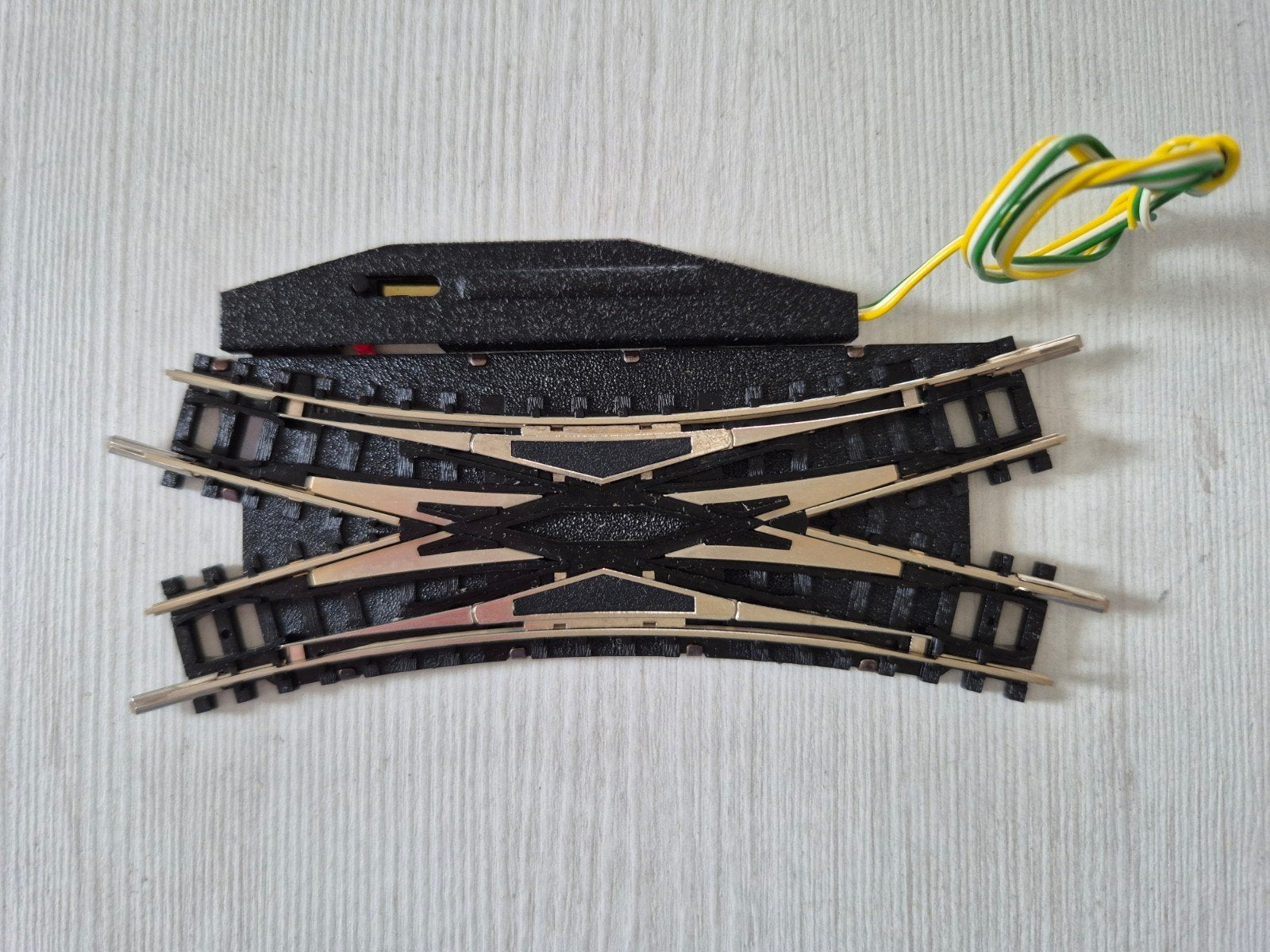 Minitrix elektrische kruiswissel 4968, Gebruikt, Gelijkstroom, Trix, Rails