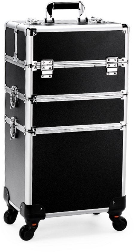 Make Up Trolley - Make up koffer, Kapperskoffer, Beautycase, Zwart, Ophalen of Verzenden