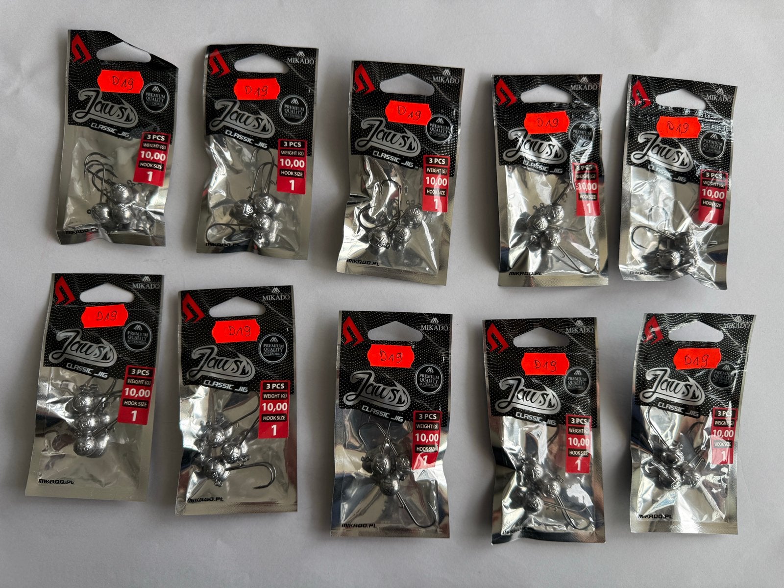 Mikado Jaws Classic Jig 10g haakmaat 1 - 3 stuks, Ophalen of Verzenden, Nieuw, Haak
