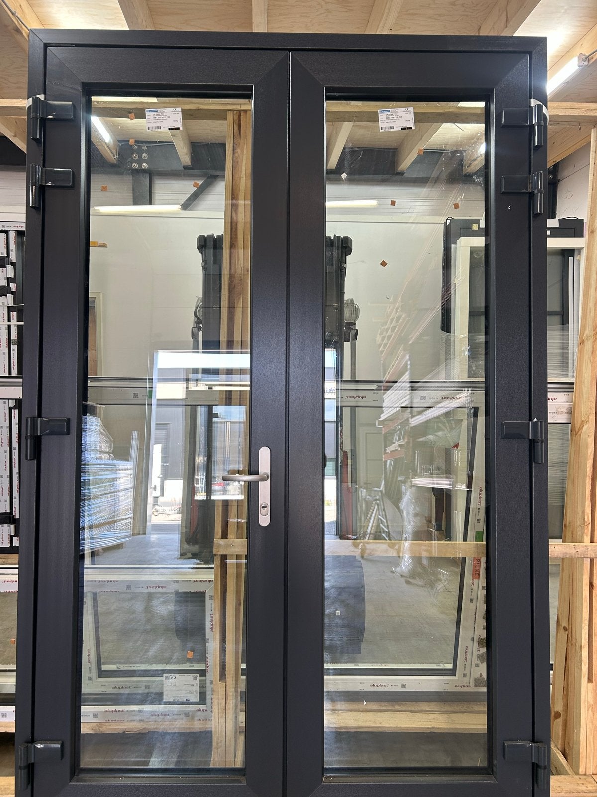 Tuindeur antraciet  1640x2490 triple glas, Ophalen, Nieuw, Buitendeur, Glas
