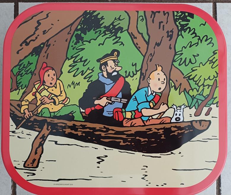 Kuifje blikken trommels 'Kuifje en de zonnetempel', Verzamelen, Ophalen, Kuifje, Zo goed als nieuw, Gebruiksvoorwerp