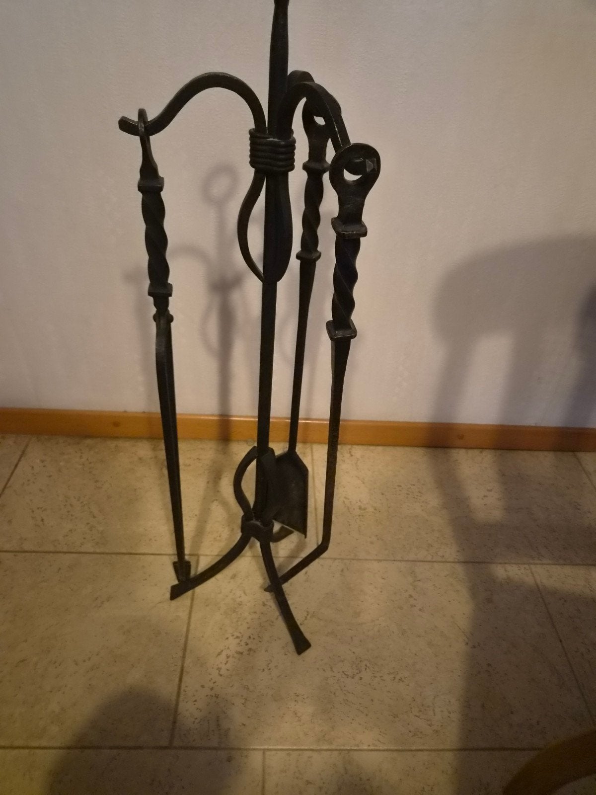 Smeedijzeren haardstel - Vintage, Ophalen of Verzenden