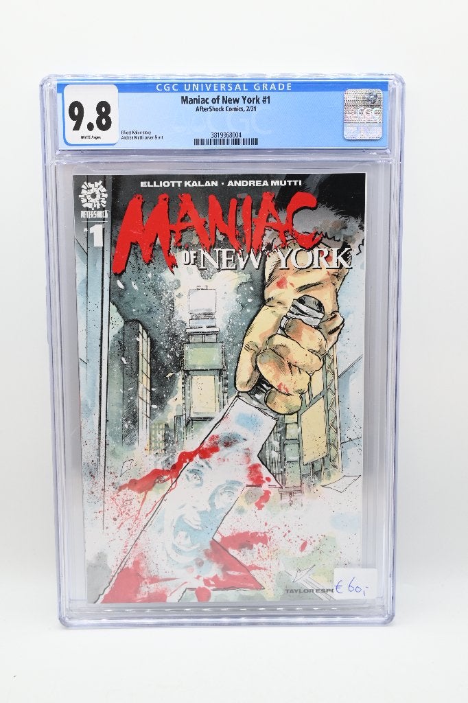 Maniac of New York #1 CGC 9.8 - Aftershock Comics, Eén comic, Amerika, Elliott Kalan, Andrea Mutti, Ophalen of Verzenden
