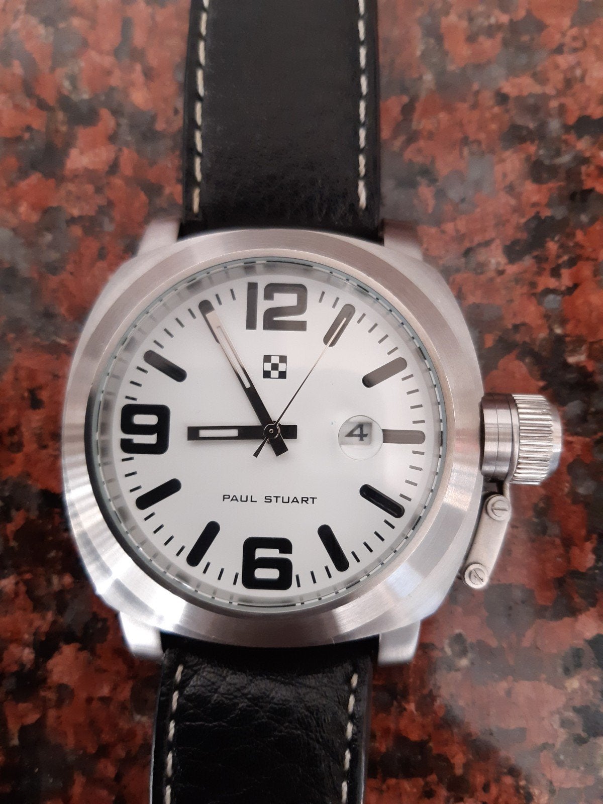 Paul Stuart Heren Horloge - Roestvrij Staal & Leer, Ophalen of Verzenden, Zo goed als nieuw
