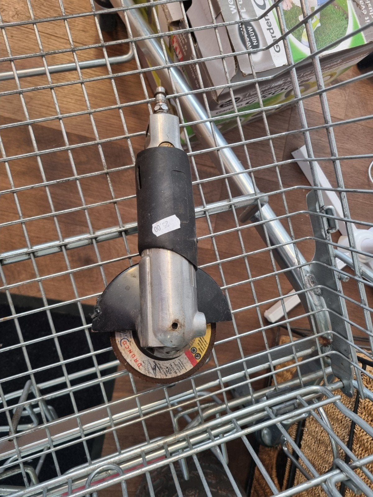 Pneumatische haakse slijper met schijven, Ophalen of Verzenden, Gebruikt, 1000 watt of meer, Haakse handslijpmachine