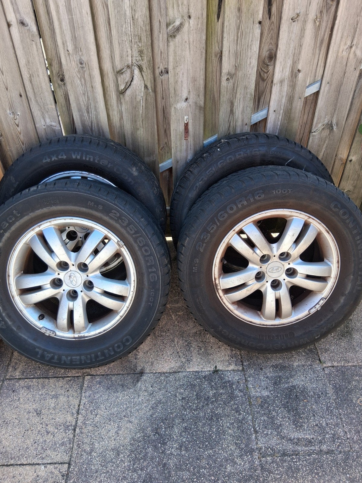 4 Velgen voor Hyundai Tucson (banden aan vervanging toe), Ophalen, Gebruikt, Velg(en), 16 inch