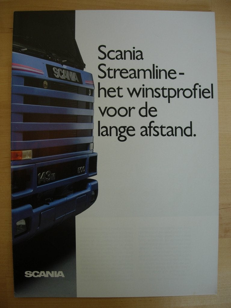 Scania Streamline Brochure 1990 – 143 113, Verzenden, Zo goed als nieuw, Overige merken, Scania