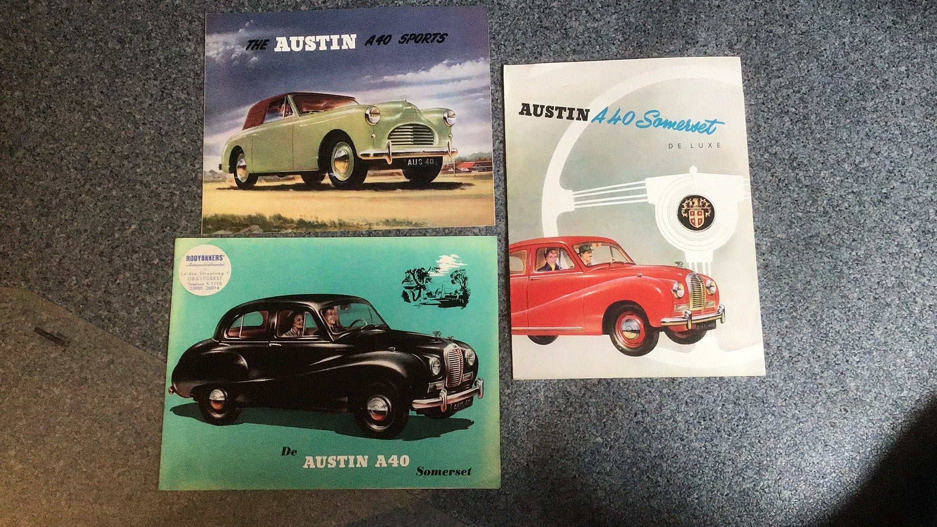 AUSTIN LOT FOLDERS VOOR 1960 A40 SPORTS,SOMERSET2x, Ophalen of Verzenden, Zo goed als nieuw, Overige merken