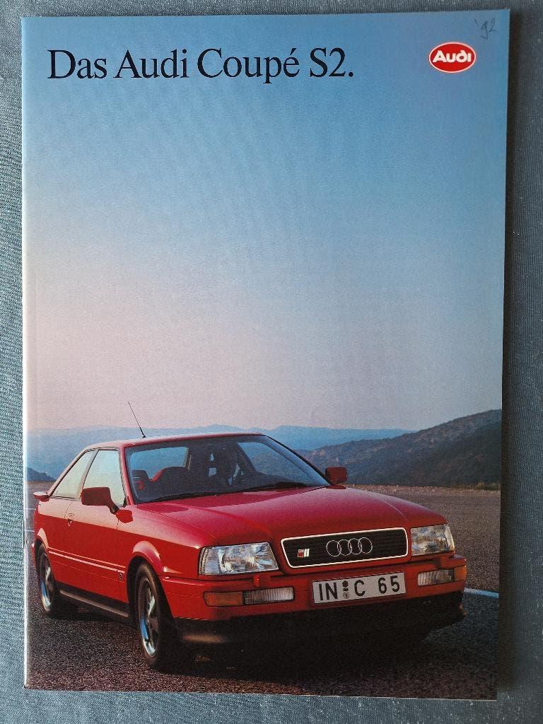 Brochure AUDI COUPE S2. - 1992 Duits, Boeken, Auto's | Folders en Tijdschriften, Zo goed als nieuw, Audi, Verzenden