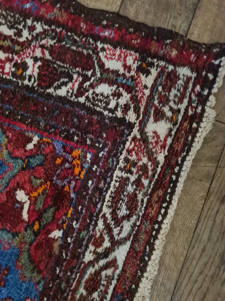 Antiek hand geknoopt vloerkleed, Heikant 21 Kaatsheuvel, 100 tot 150 cm, Belle Vieille Brocante, Ophalen of Verzenden