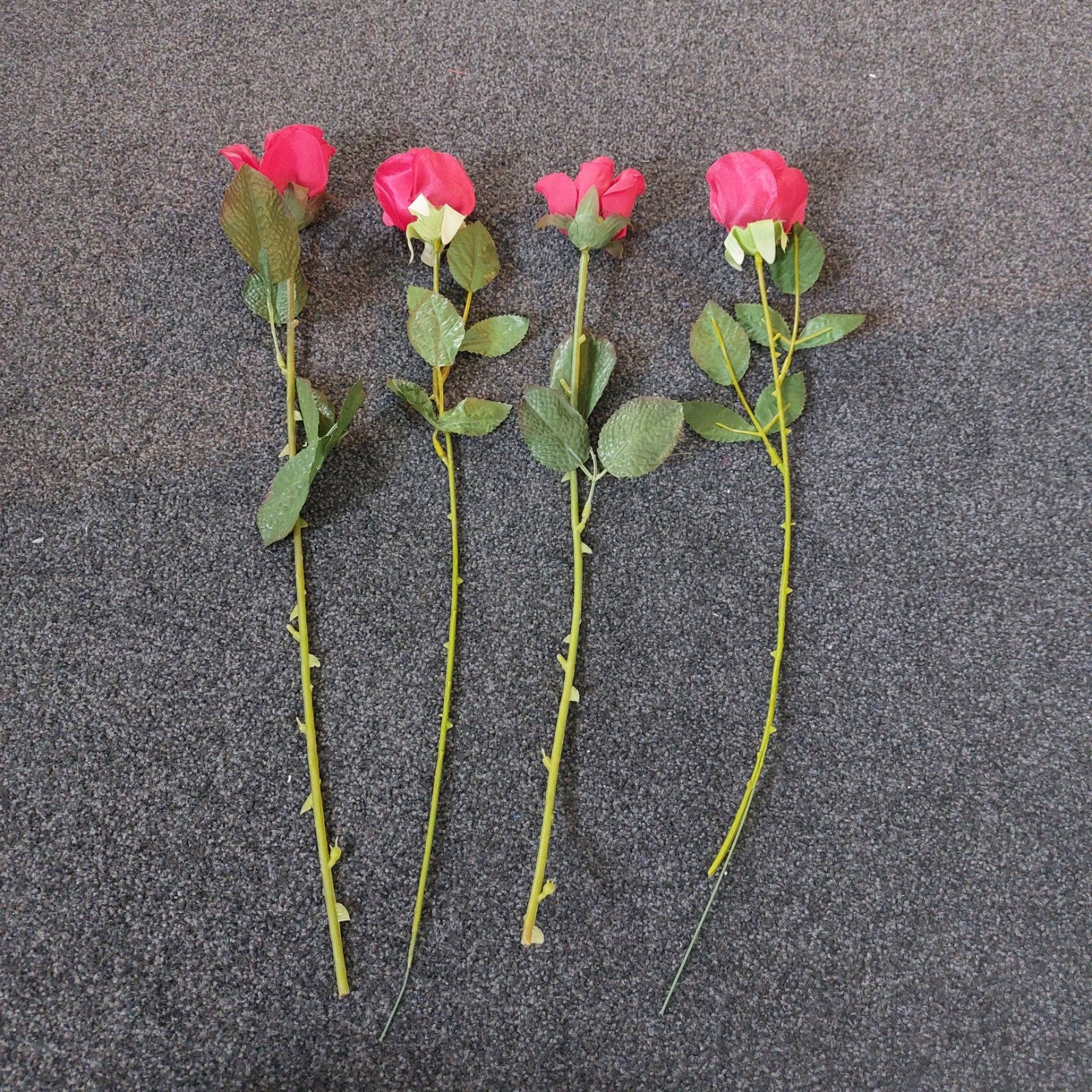 Set van 4 Kunst Rode Rozen, Huis en Inrichting, Woonaccessoires | Kunstplanten en Kunstbloemen, Ophalen of Verzenden