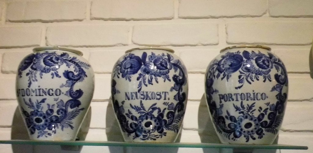Drie Delftsblauwe tabakspotten, Antiek en Kunst, Ophalen of Verzenden