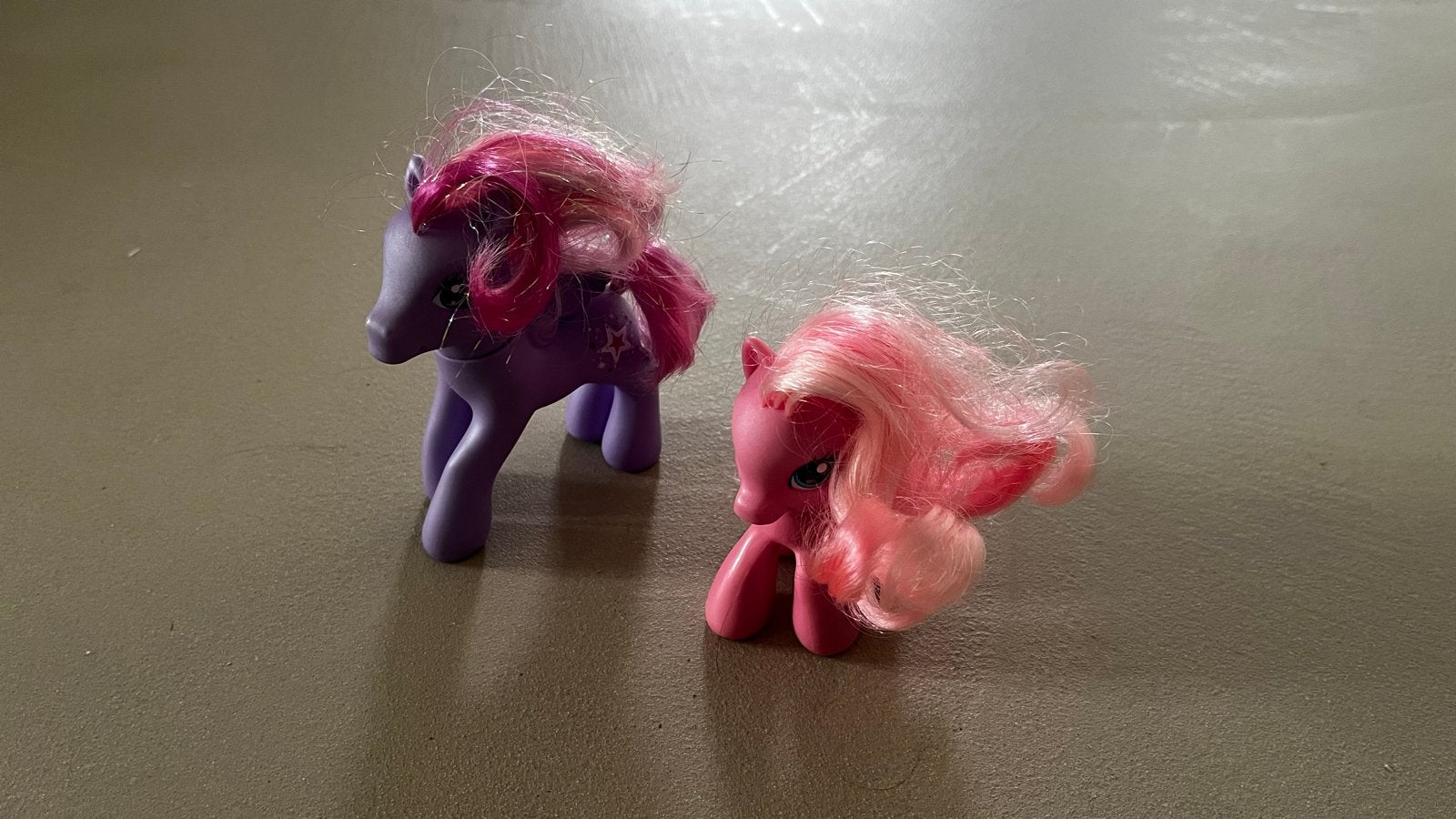 2 My Little Pony figuren - Roze en Paars, Ophalen, Gebruikt