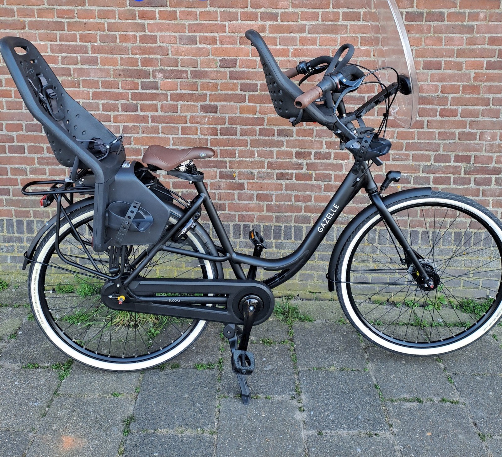 Gazelle bloom moederfiets met yepp zitjes H 53 cm, Fietsen en Brommers, Ophalen, 2 zitjes, 53 tot 56 cm, Zo goed als nieuw