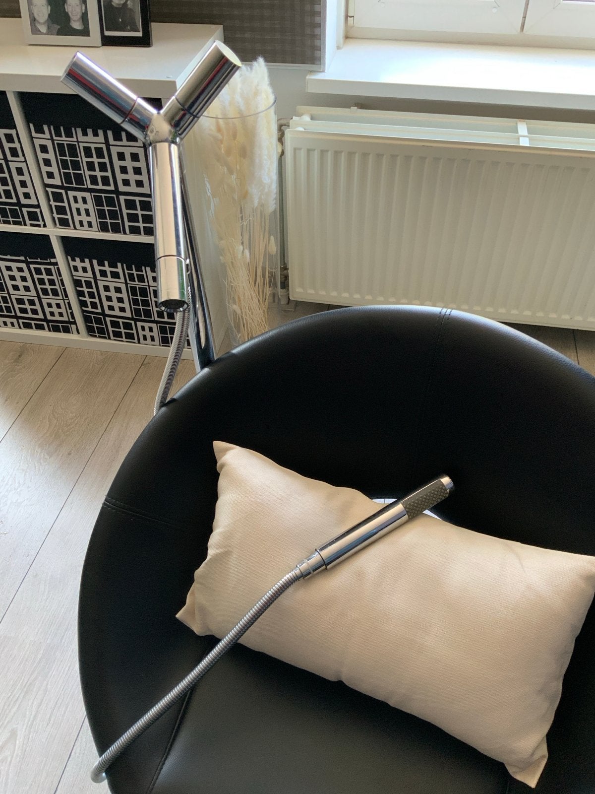 Vrijstaande badkraan met handdouche - Chroom, Doe-het-zelf en Verbouw, Ophalen of Verzenden, Gebruikt, Chroom, Kraan