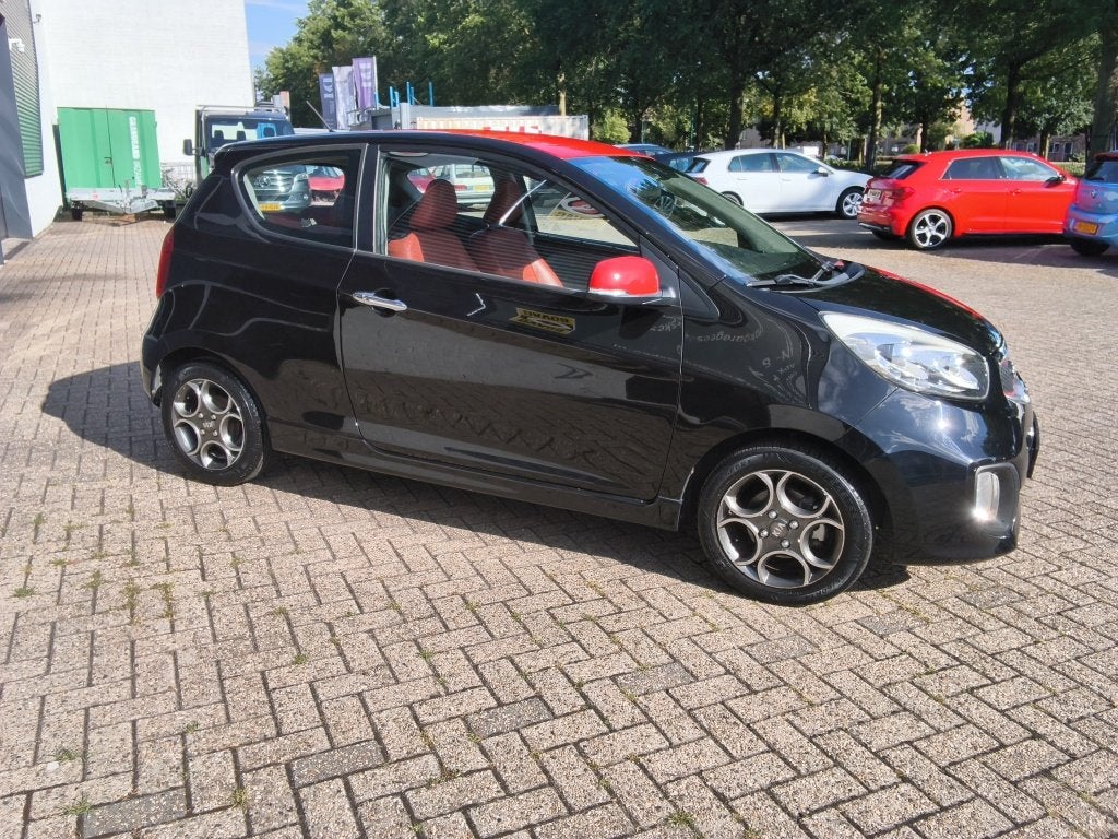 Kia Picanto 1.0 CVVT ISG Design Edition Airco/ navigatie., Auto's, Euro 5, 400 kg, Zwart, Handgeschakeld