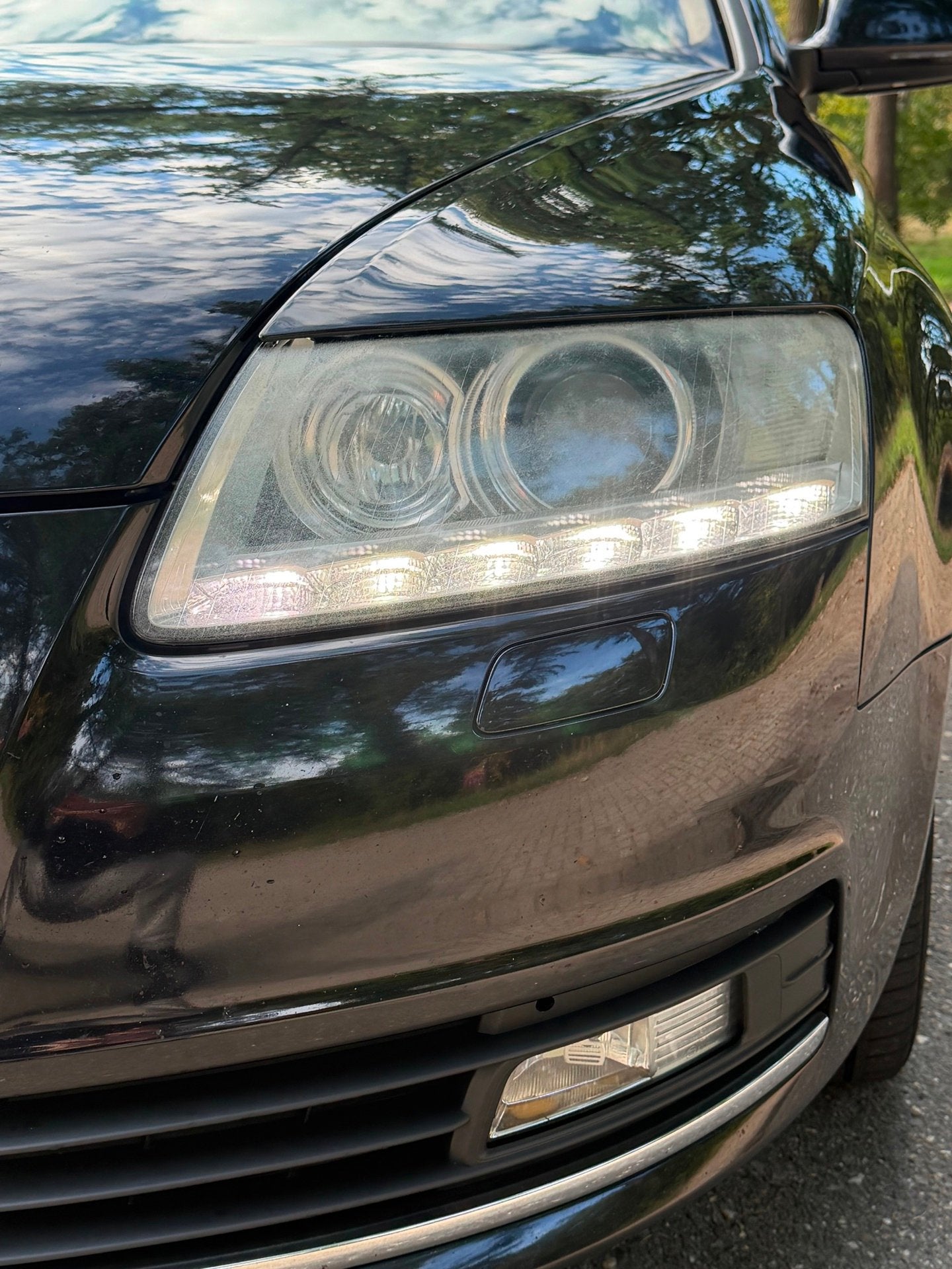 Audi A6 Limousine 2.8 FSI Pro Line 2009 Sedan Cognac leer Au, Auto's, Euro 5, Gebruikt, Zwart, Xenon verlichting