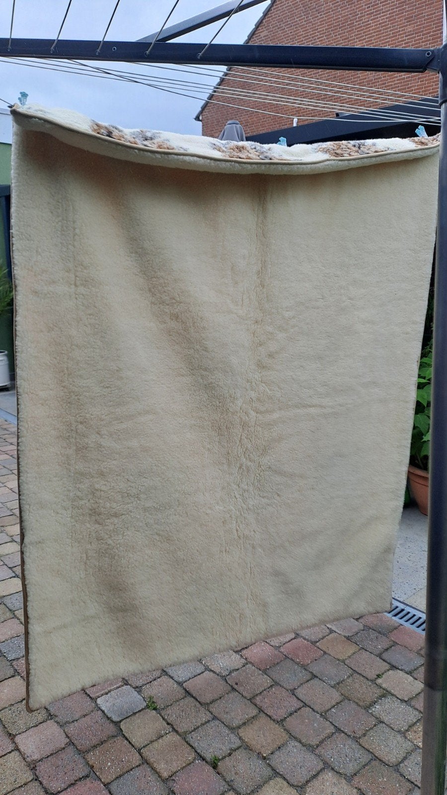 Vintage wollen deken met bloemenpatroon, Ophalen of Verzenden